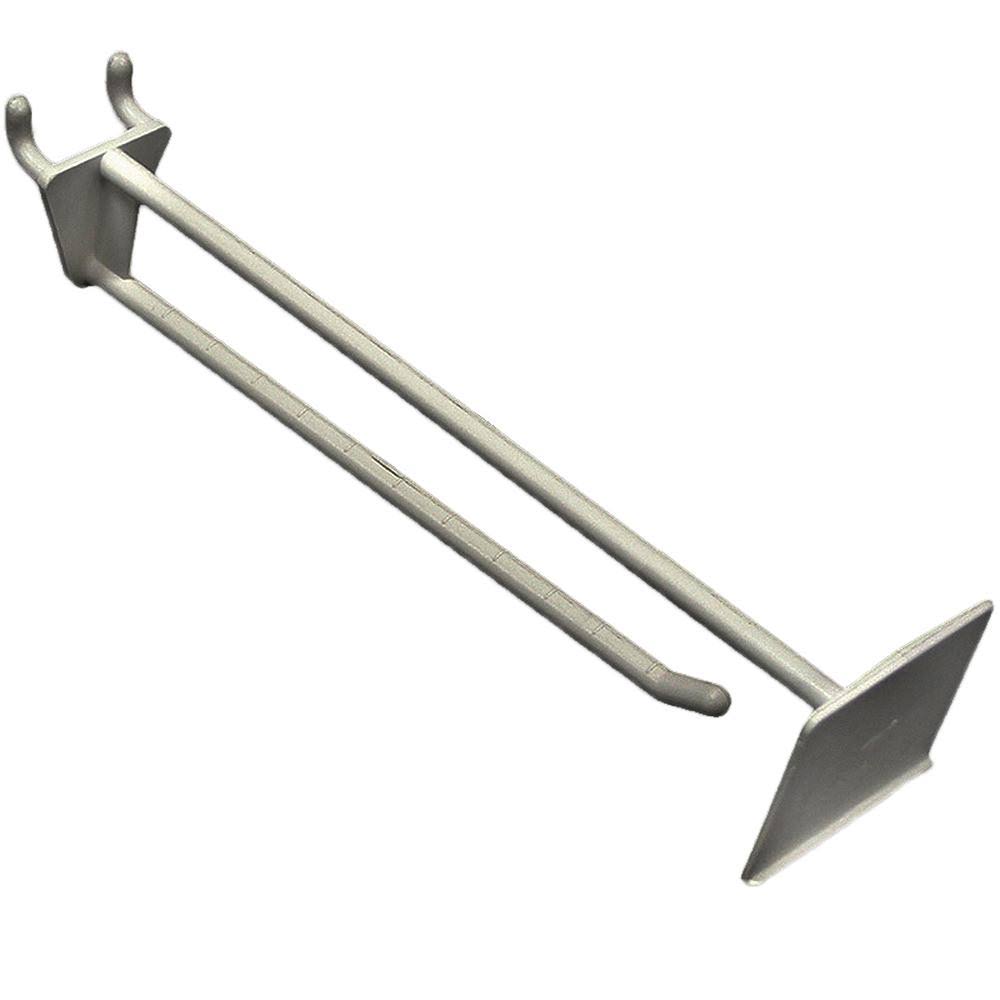 White 8-Inch Glass-Filled Nylon Pegboard Hook, 50-Pack Z7239