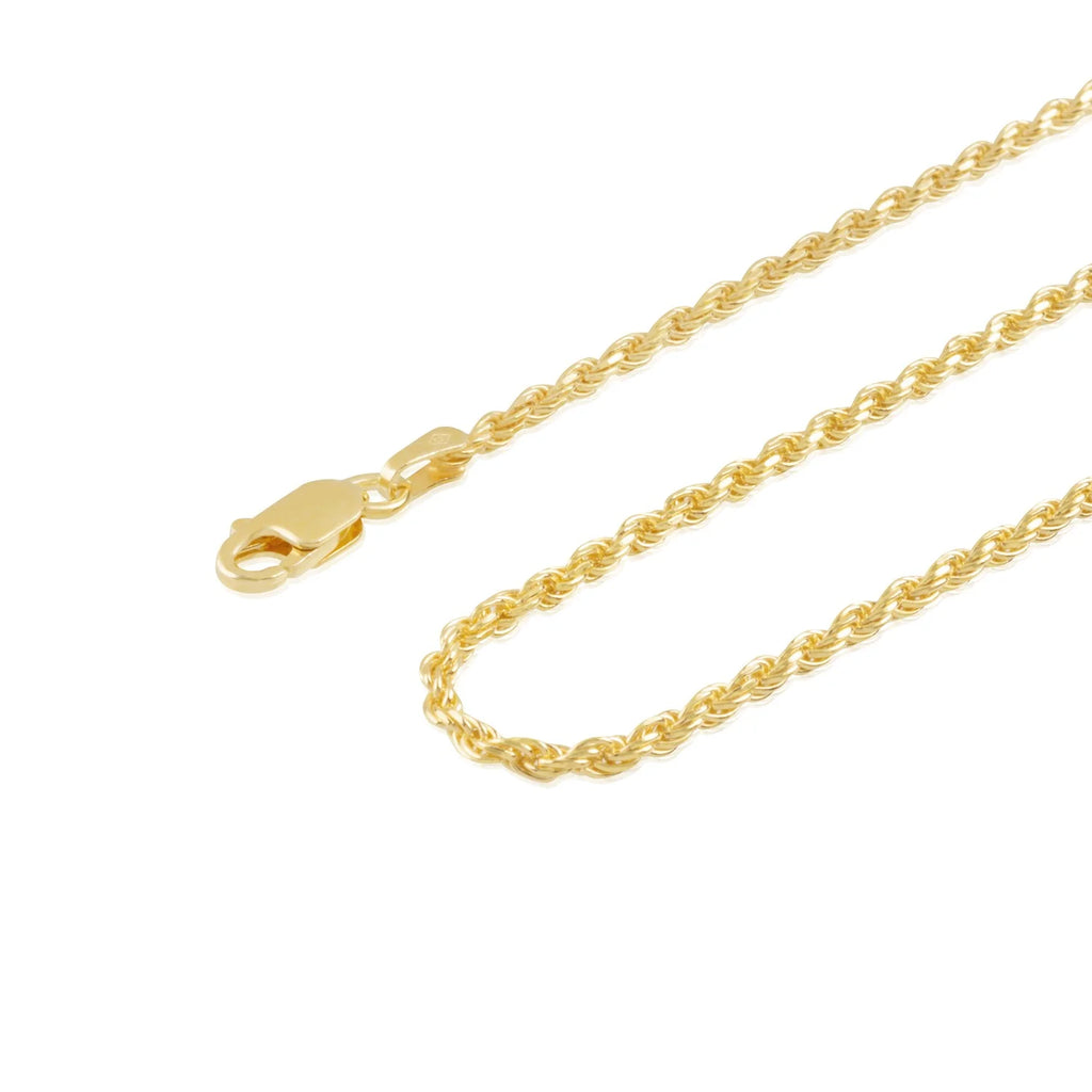 18 Inches Gold Plated Rope Chain Necklace S530327