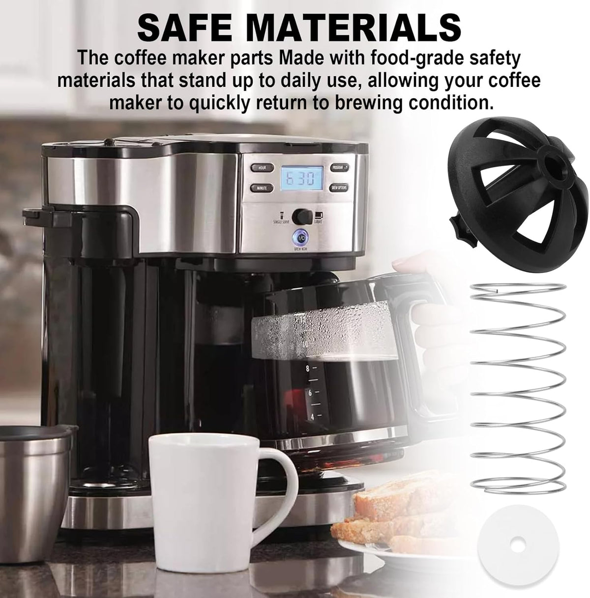 Coffee Maker Brew Basket Water Stop Valve Kit D129