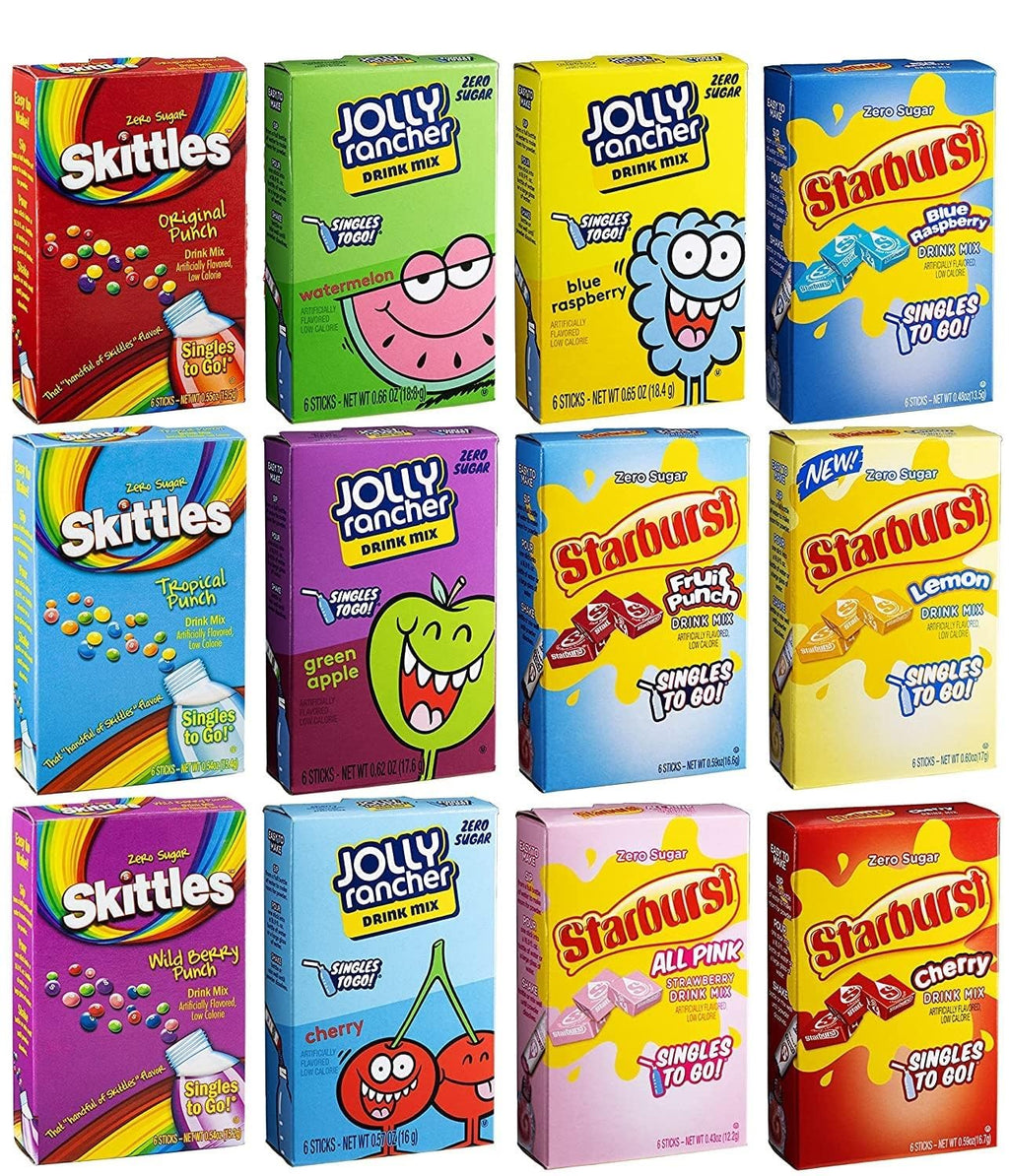 Sugar Free Water Enhancers Variety Pack of 12-72 Total Servings H532