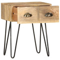 Solid Mango Wood Bedside Cabinet Q30801