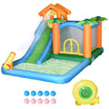 6-in-1 Inflatable Water Slide Jumping Castle with Blower C129274