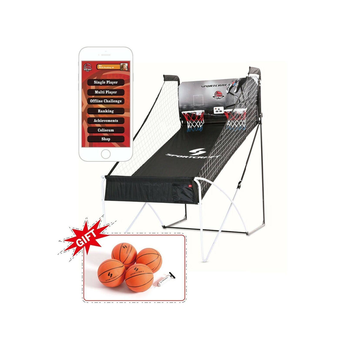 Double Hoop Shot Basketball Arcade Game F4261
