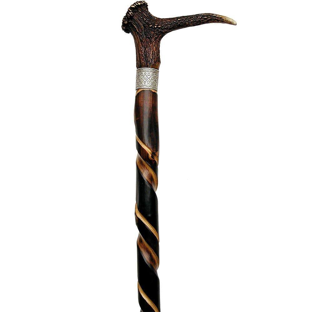 Spiral Stag Horn Walking Cane M97197