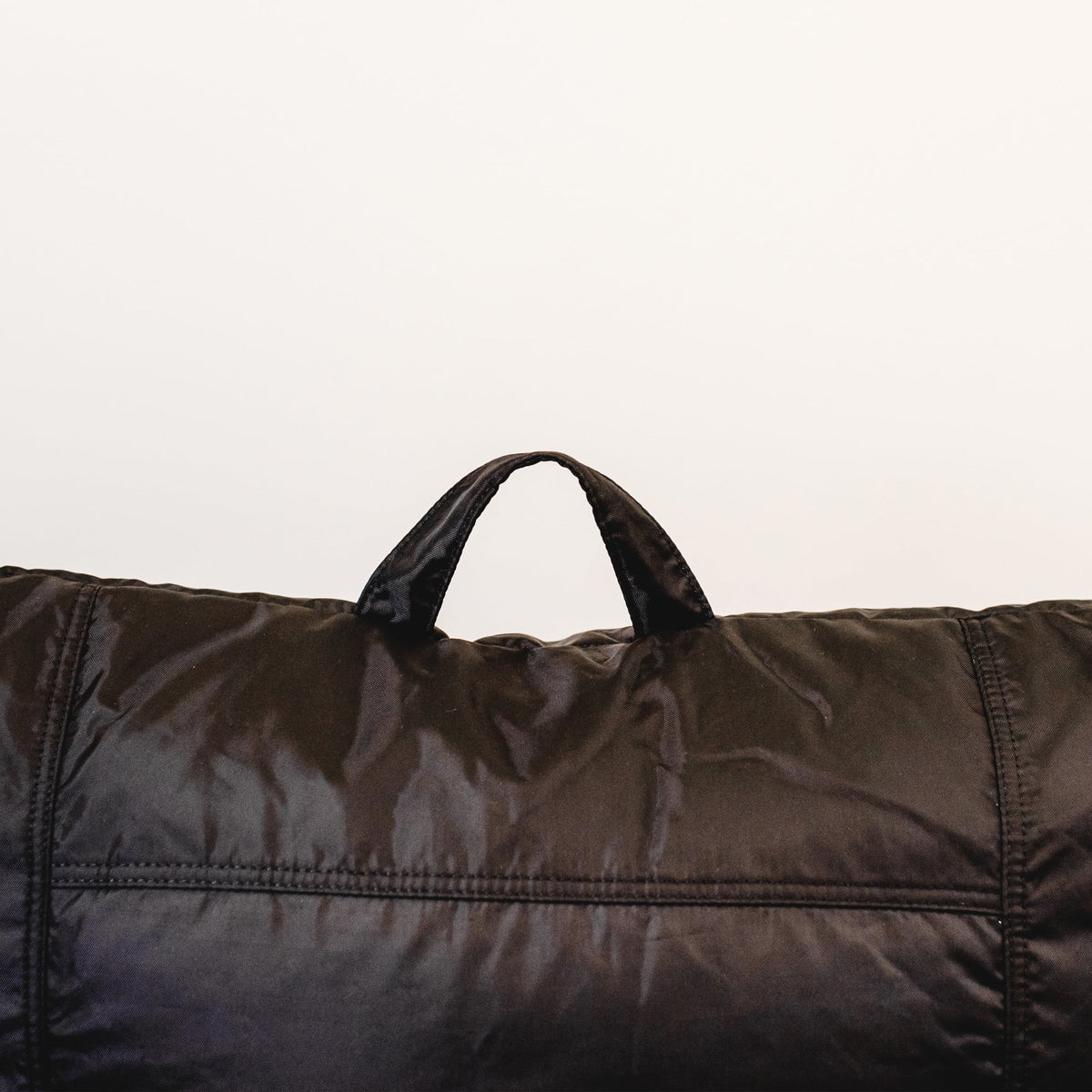 Black Durable Polyester Nylon Blend Bean Bag Chair with Drink Holder and Pocket, 3 feet F902062