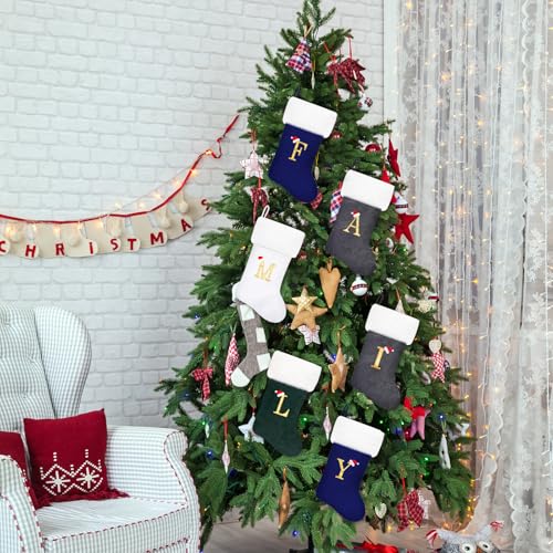 20 Inches Red Velvet Christmas Stockings N6734
