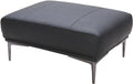 Black Leather Ottoman R80342