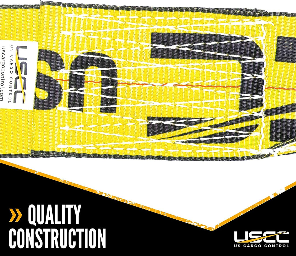 4 Inch x 11 Inch Yellow Fixed End with Ratchet and Flat Hook W475