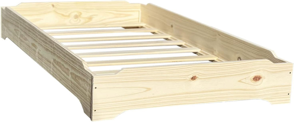Twin over Twin Stackable Wooden Bed Frame Set of Two C57320