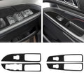 Carbon Fiber Window Switch Control Panel Cover Trim Sticker Interior Accessories for Ford Explorer 2014-2019 (Black) Pack of 2 S93928