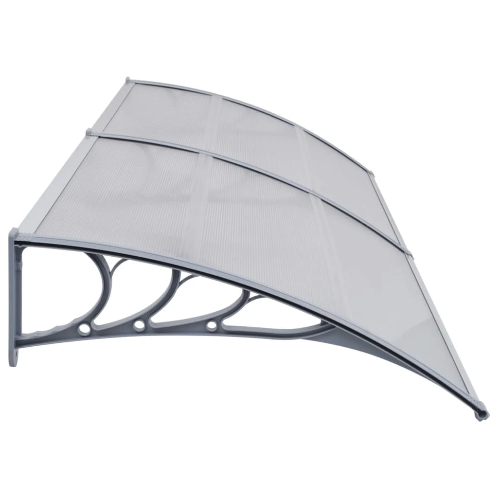 Door Canopy Window Awning Front Door Patio Cover Polycarbonate Transparent Sheets Porch Sun Shade Shelter Overhead Door Canopy 118.1in x 39.4in C8092