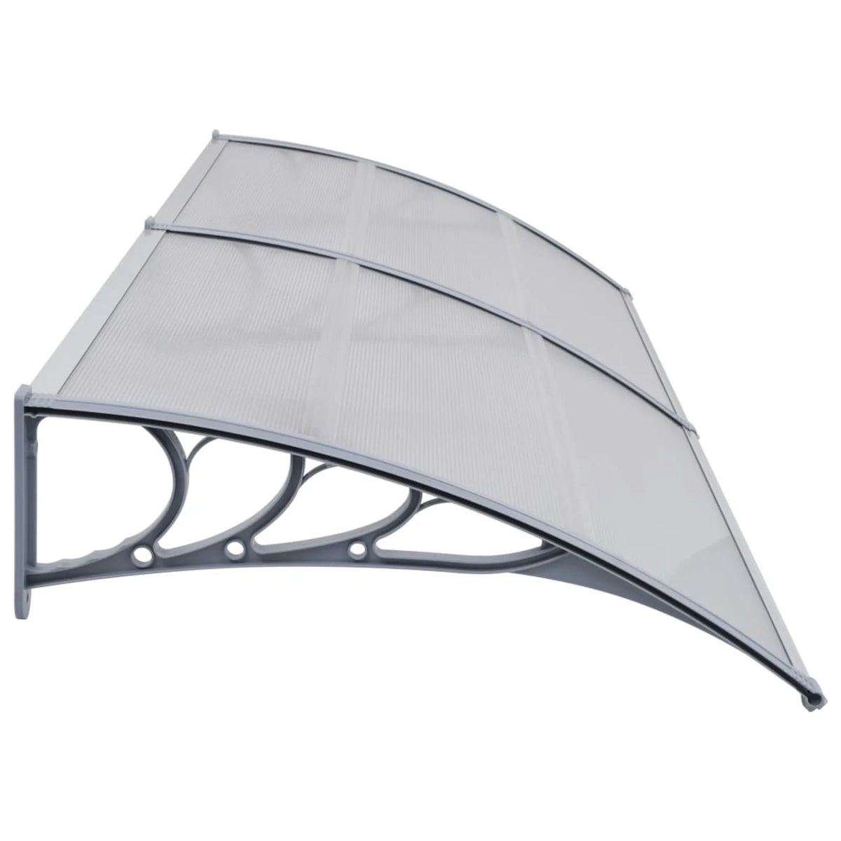 Door Canopy Window Awning Front Door Patio Cover Polycarbonate Transparent Sheets Porch Sun Shade Shelter Overhead Door Canopy 118.1in x 39.4in C8092