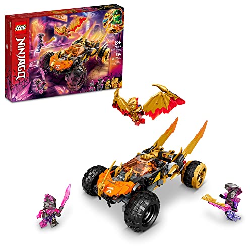 Cole’s Dragon Cruiser Car Toy with Golden Kai, Cole and Snake Warrior Minifigures M3481