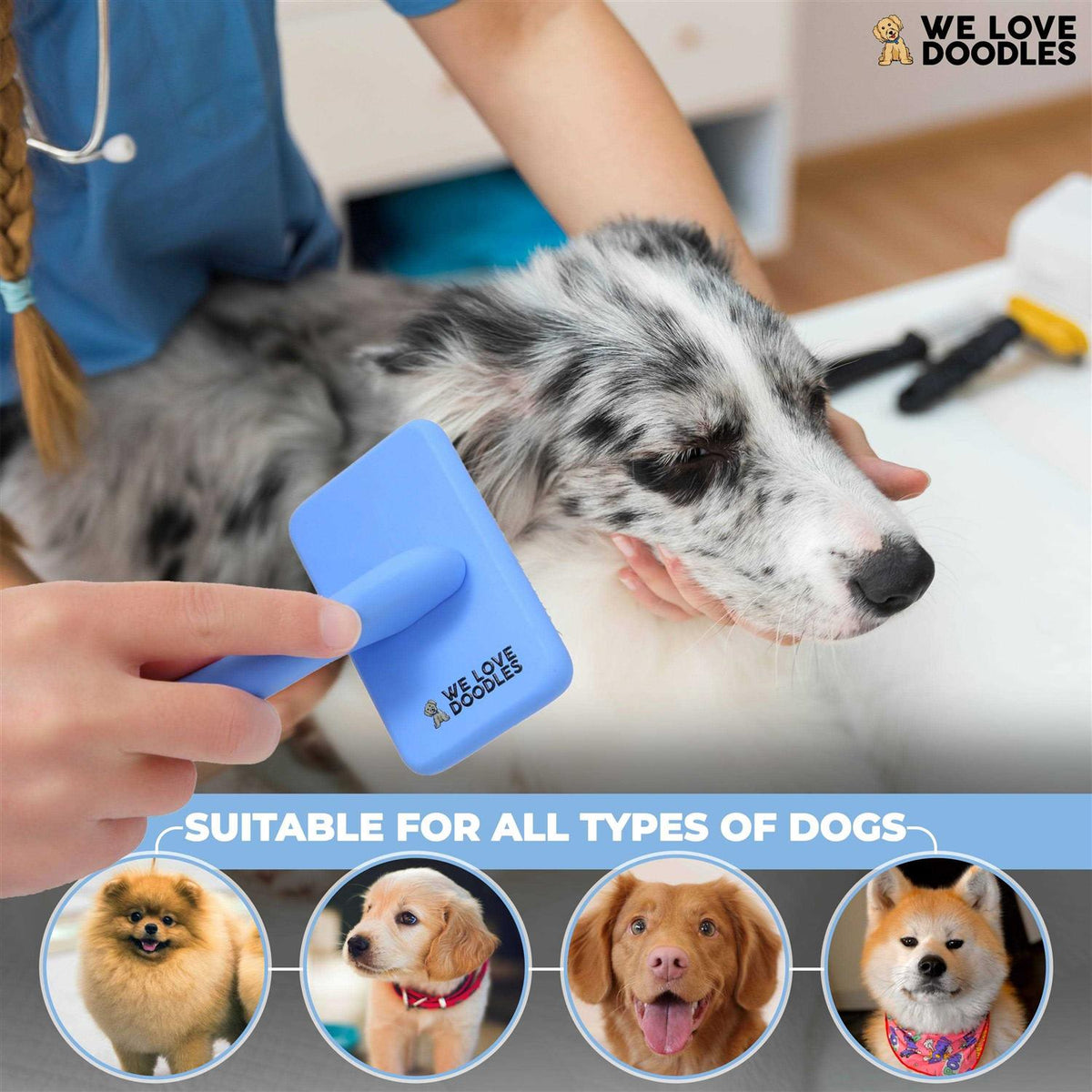 Dog Slicker Brush for Grooming Pet Hair B6133
