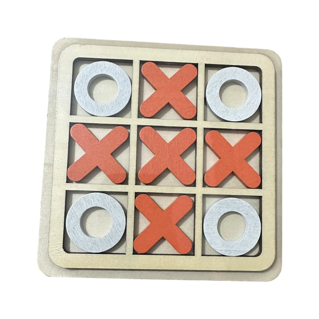 Wooden Board Tic Tac Toe Game Table Toy Puzzle Brain Teaser M850