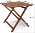 27x27 Inch Acacia Wood Folding Side Table Z2275