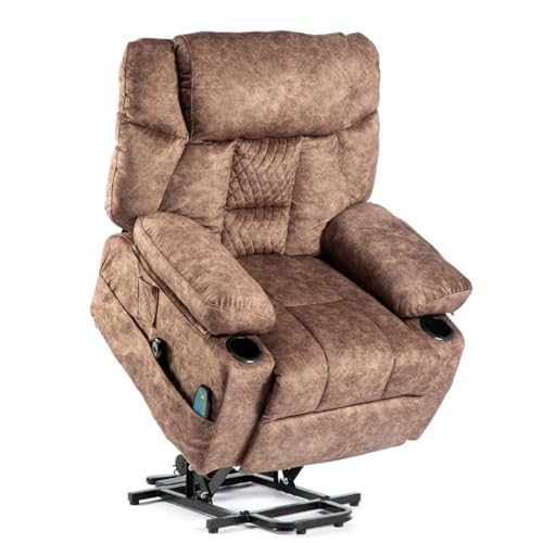 Fabric Power Lift Recliner Chair with Heat and Massage P284575