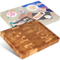 XL Acacia End Grain Wood Cutting Board (20x15x1.5in) T26766