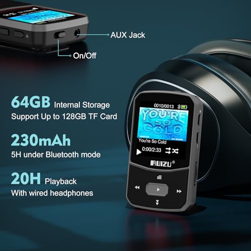 64GB Bluetooth MP3 Player with FM Radio B20731