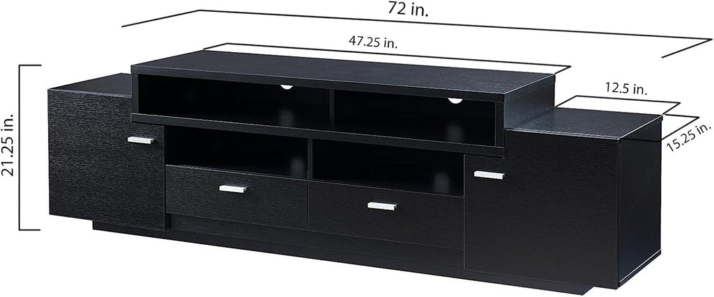 Black Multi-Shelves TV Stand N5770