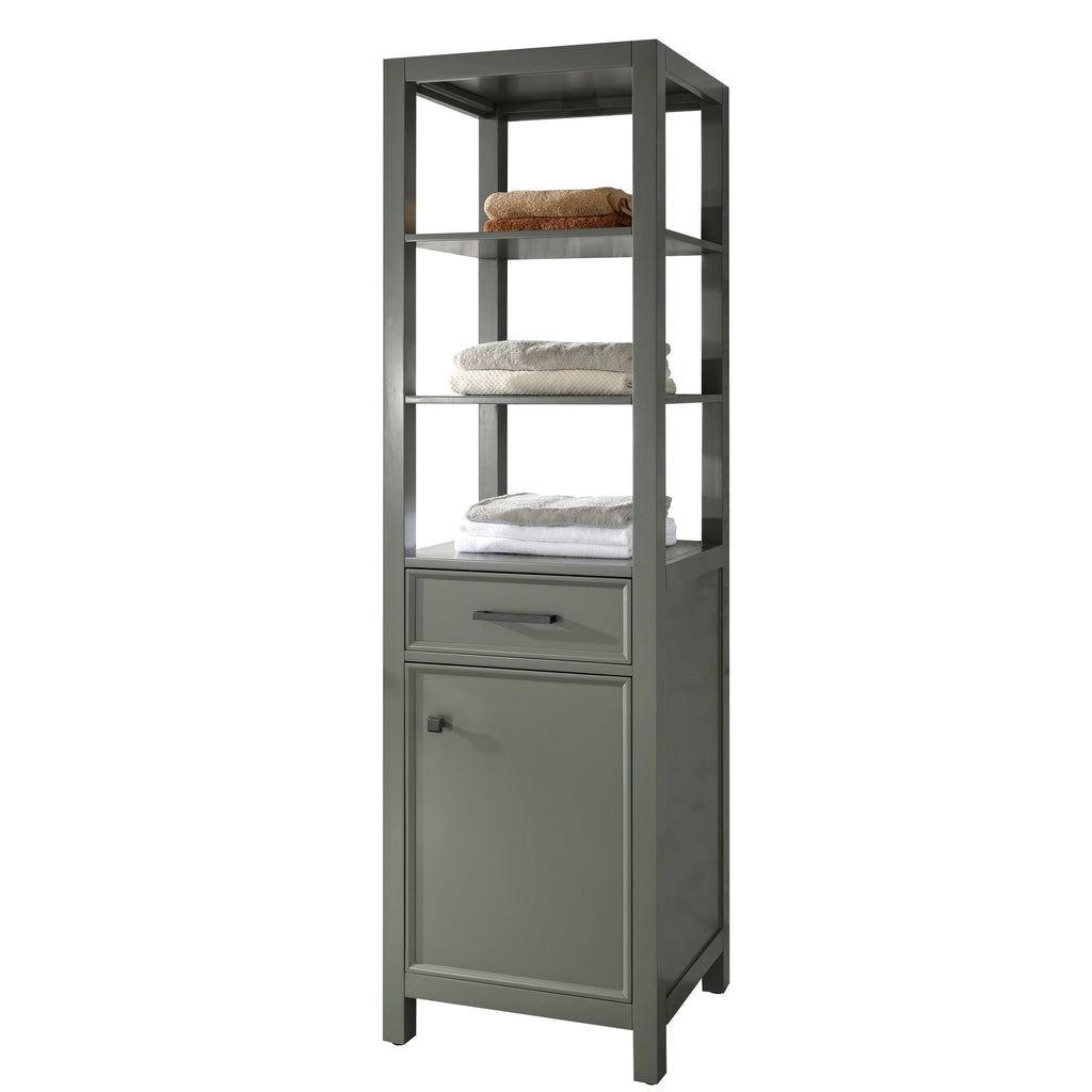 21x22 Pewter Green Linen Cabinet W5638