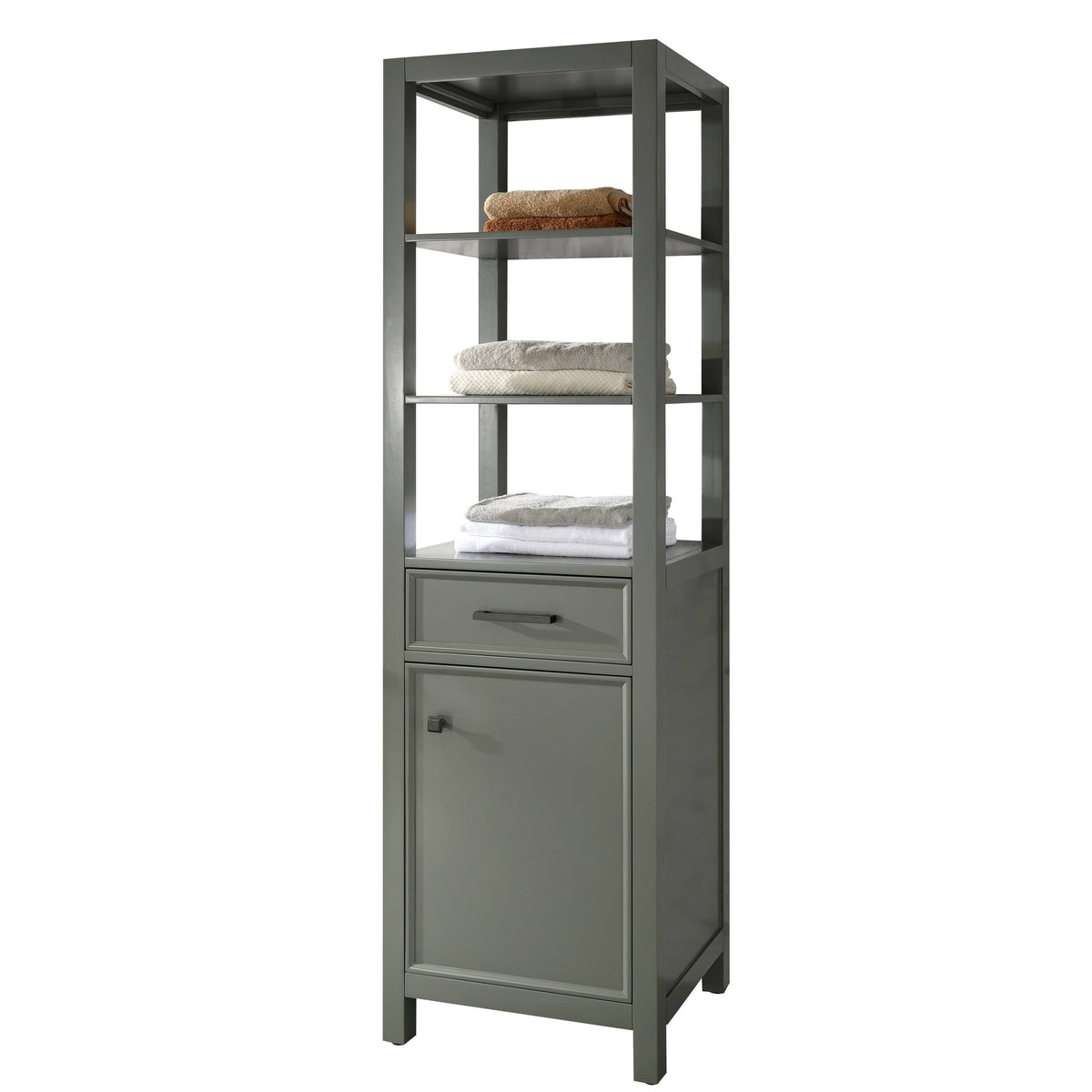 21x22 Pewter Green Linen Cabinet W5638