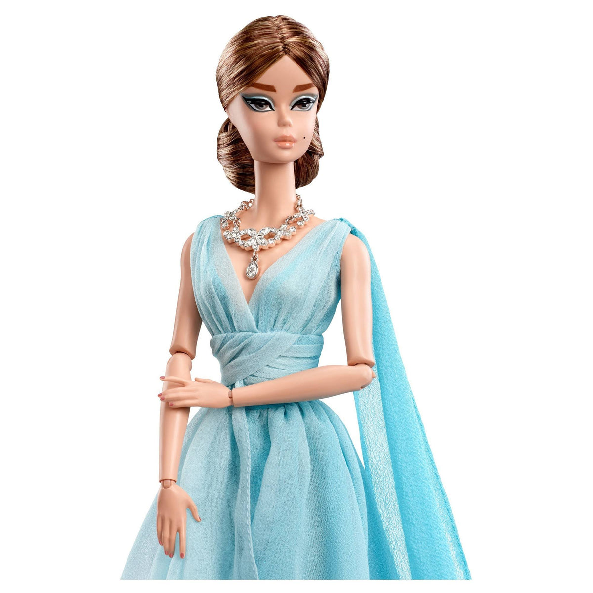 Blue Chiffon Ball Gown Doll X59677