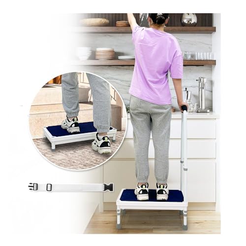 Medical Step Stool with Handle Bed Steps 3-in-1 Safety Bed Handle Wide Foot Step Stool F32844