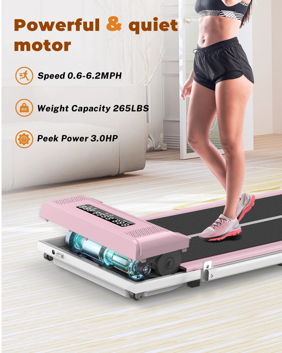 Foldable Treadmill with Bluetooth Speaker B9738