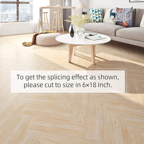 6"x36" 15 Sheets Peel and Stick Waterproof Wood Vinyl Floor Tile E432693