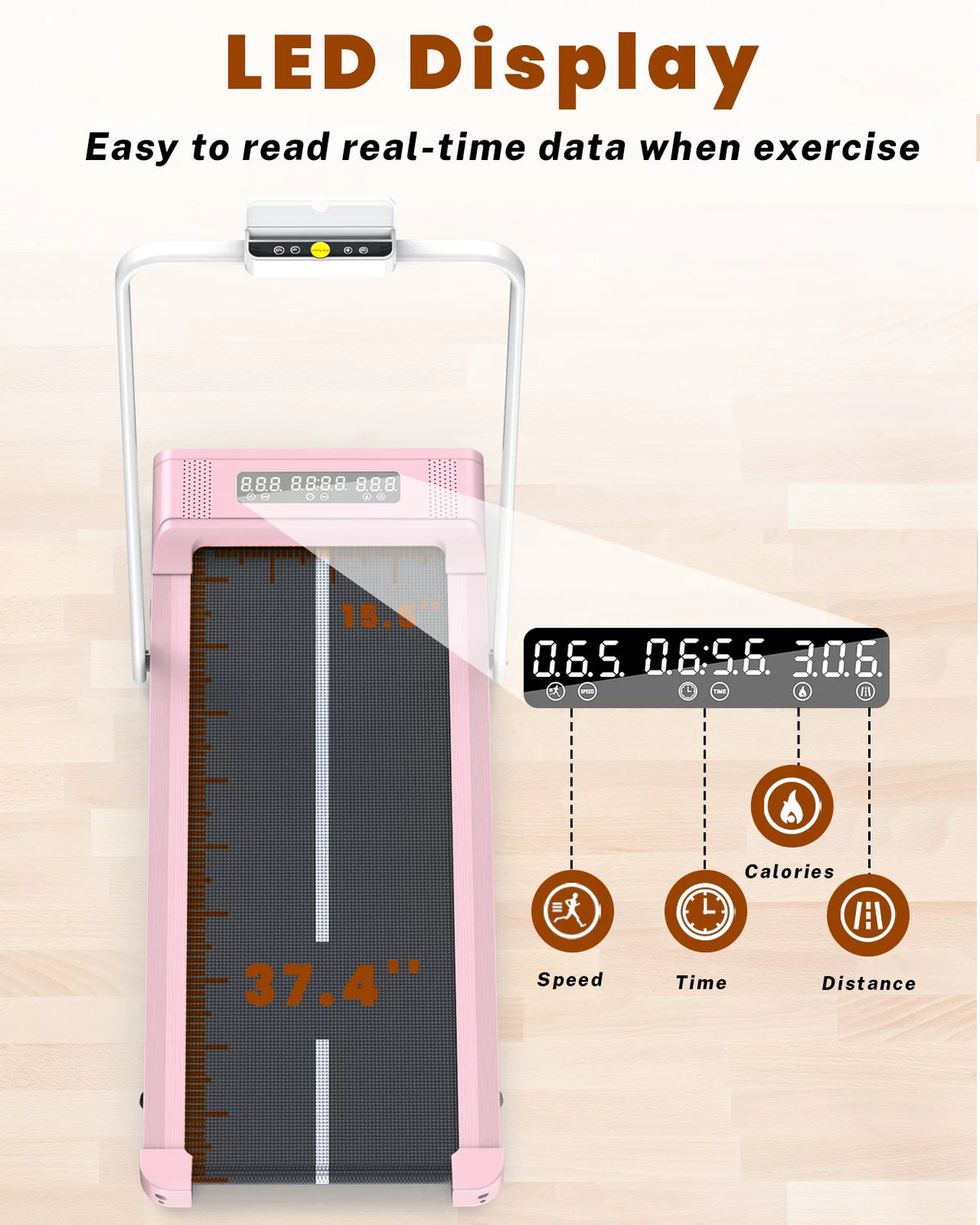 Foldable Treadmill with Bluetooth Speaker B9738
