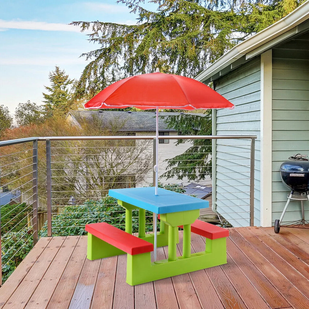 Kids Picnic Table with Umbrella B570