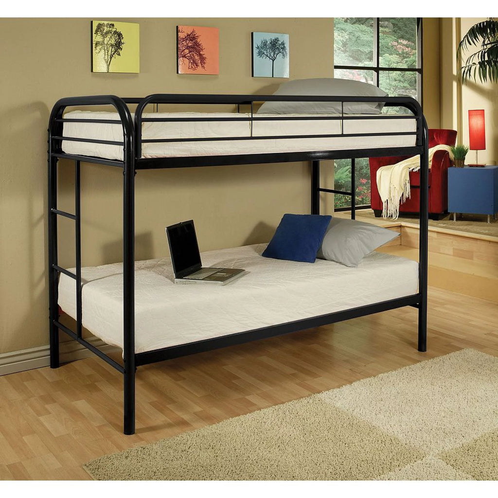 Black Twin Twin Bunk Bed D921529