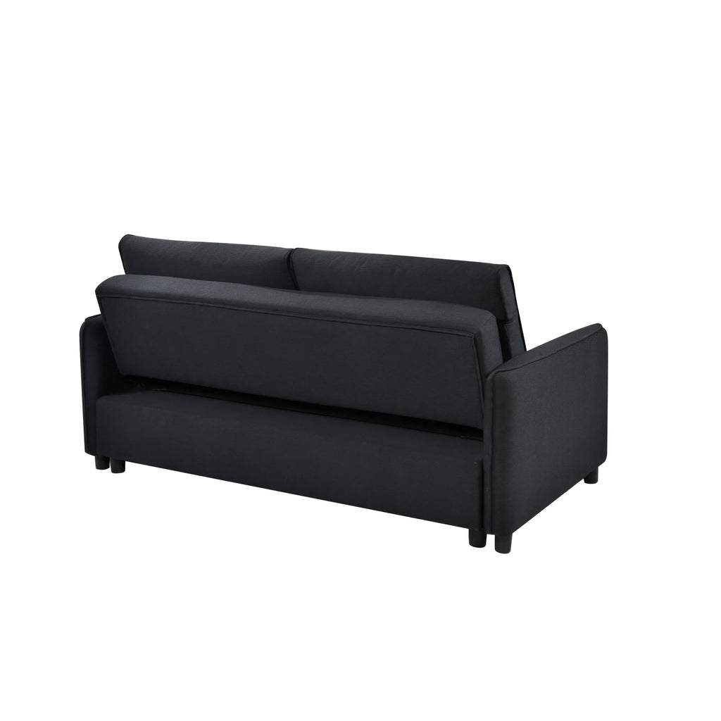 Black Convertible Sleeper Sofa Bed K52589