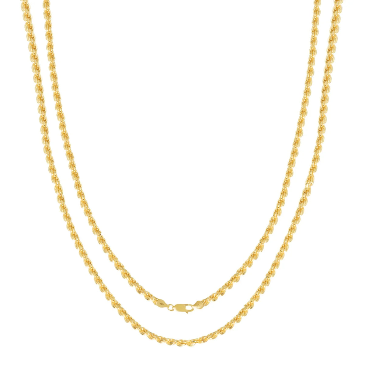 18 Inches Gold Plated Rope Chain Necklace S530327