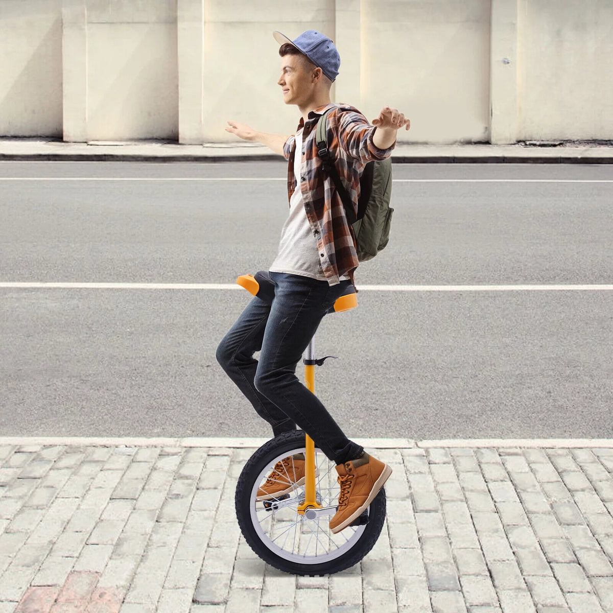 Blue Adjustable Balance Training Unicycle N82256