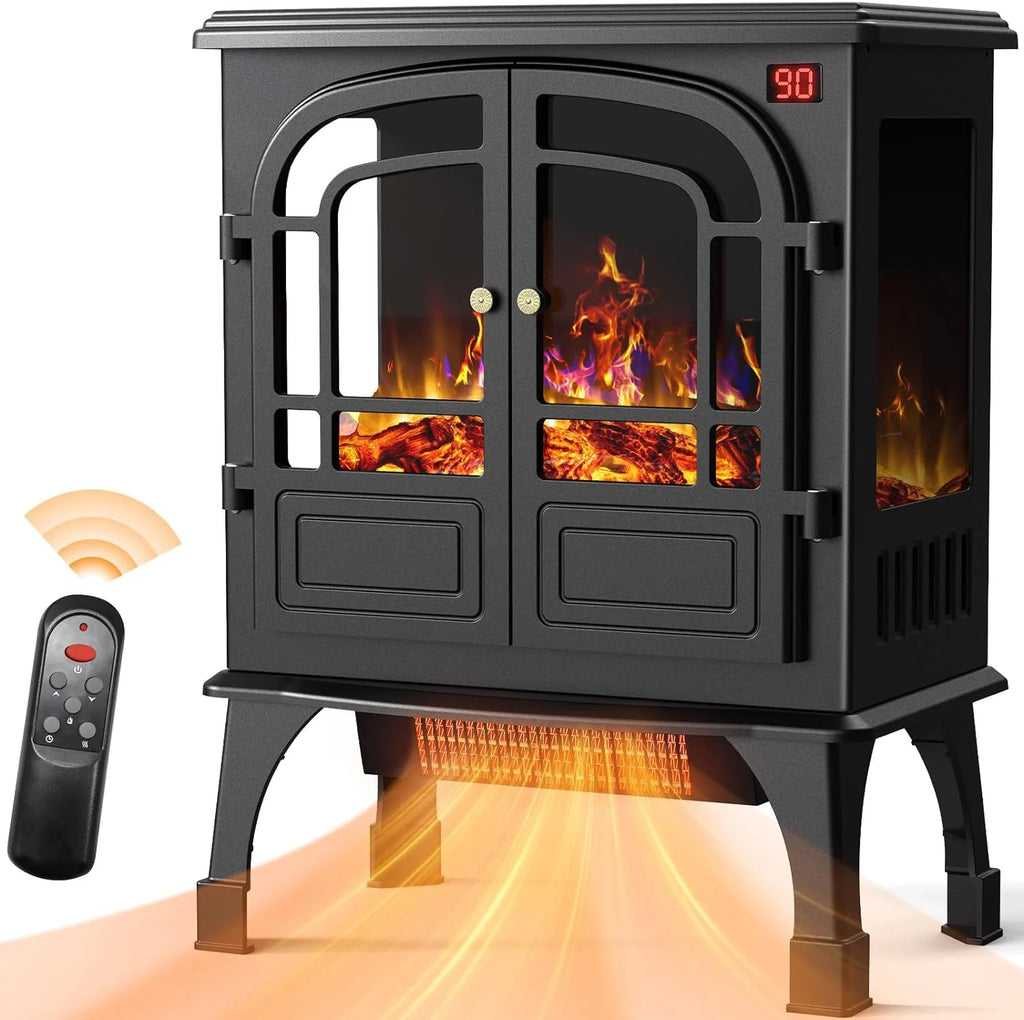 24'' Electric Fireplace Heater with Remote Control B423