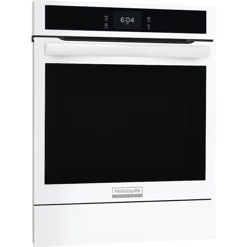 24 in. White Single Electric Wall Oven with Air Fry E382684