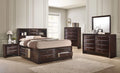 Queen Size 5pc Captains Bed Set Storage Drawers Solid Wood C749075