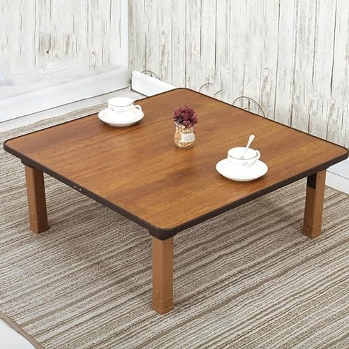 Japanese-Style Square Folding Tea Coffee Table, Adjustable Low Table, 70 * 70cm Q11244