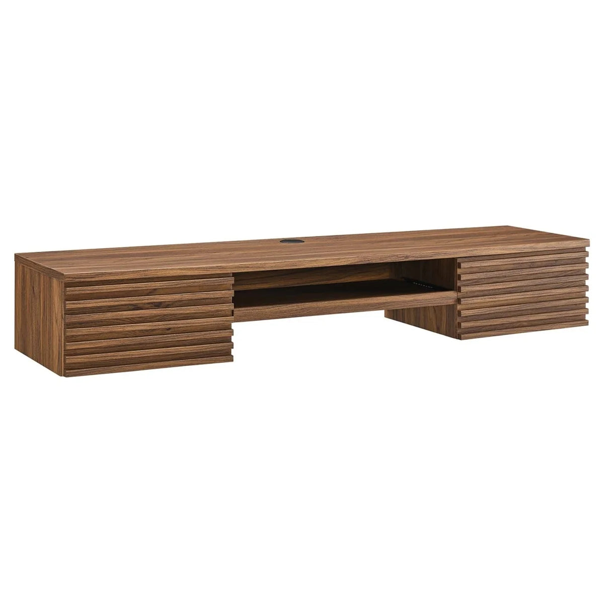 Wall Mount Wood Office Desk in Walnut Q70635