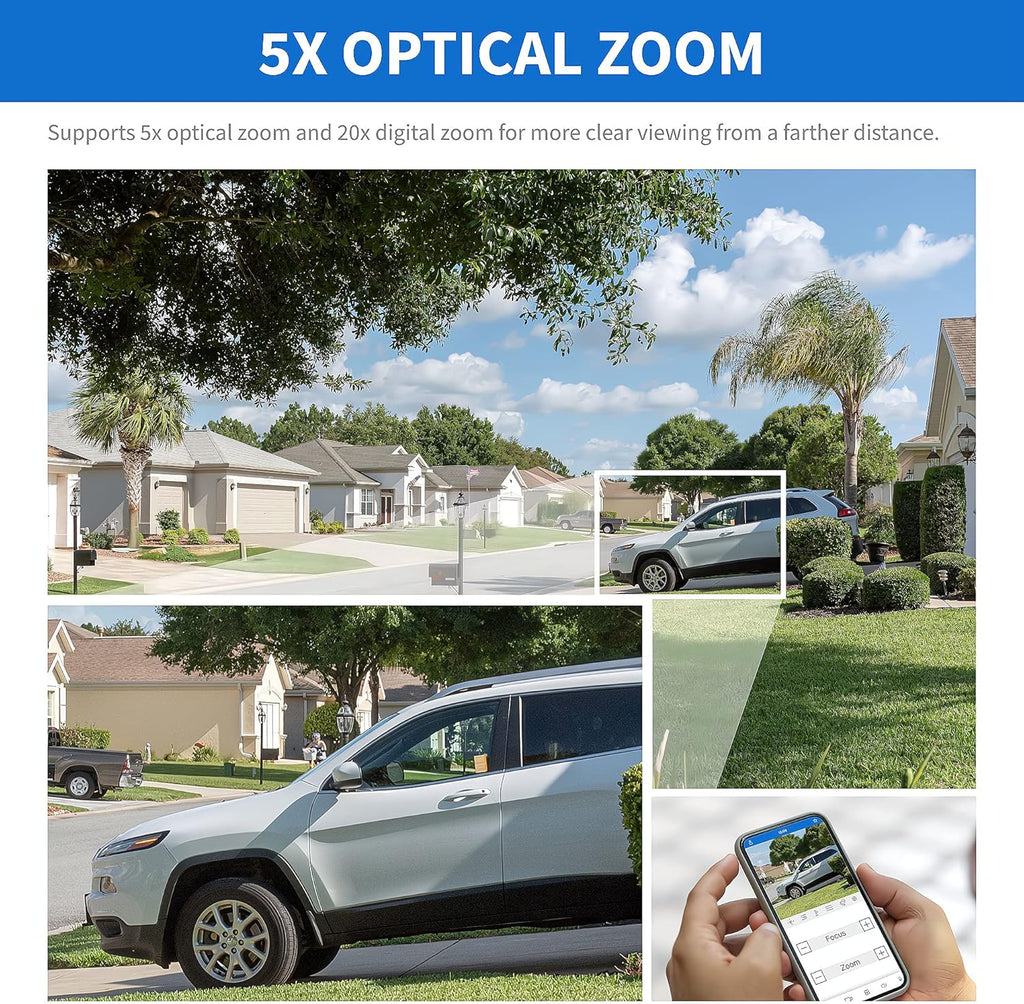 4K 8MP PoE Security Camera System with 5X Optical Zoom H421385