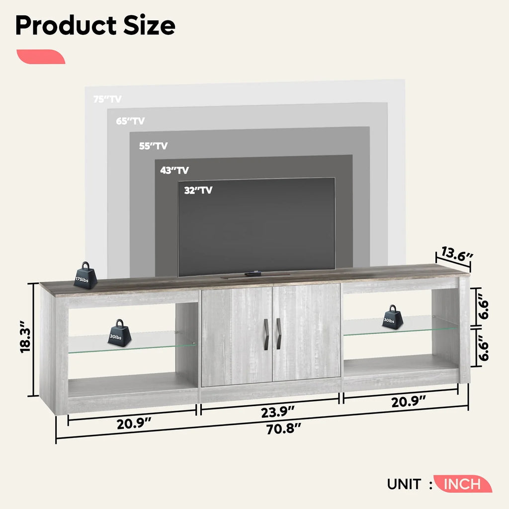 Wash Grey TV Stand E5072
