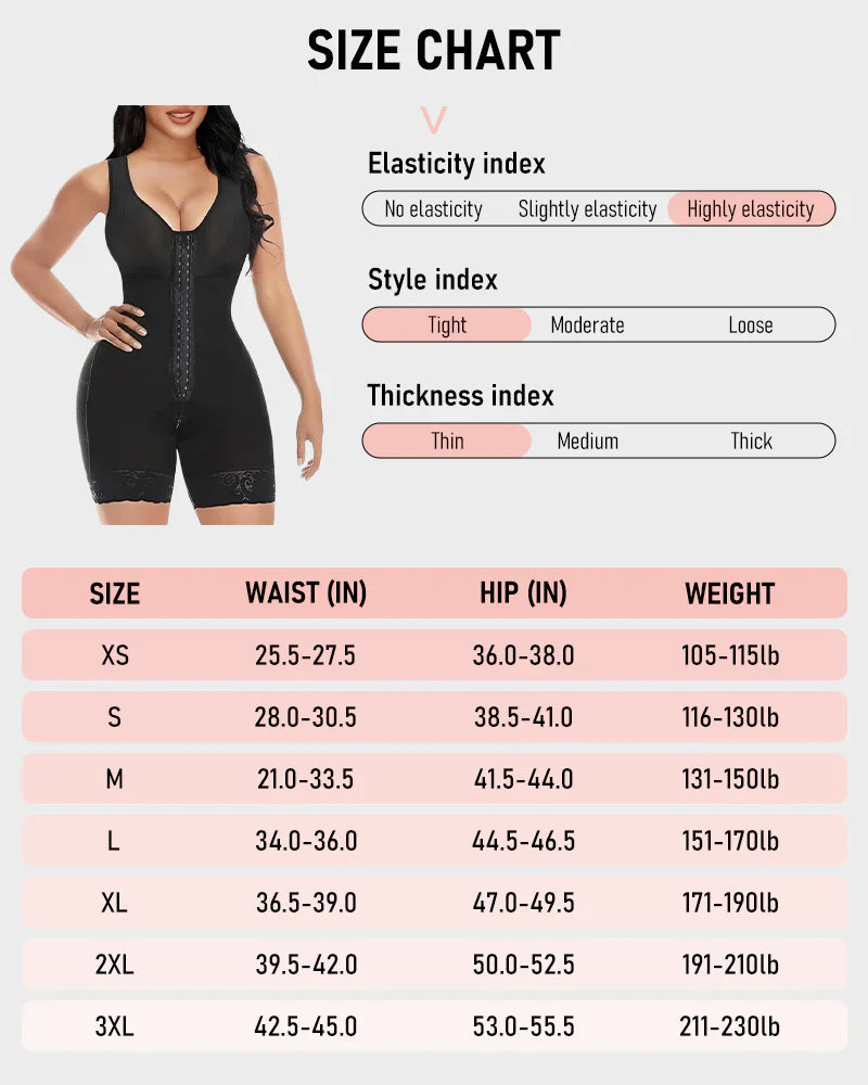 Plus Size Tummy Control Shapewear Bodysuit With Bra G22317