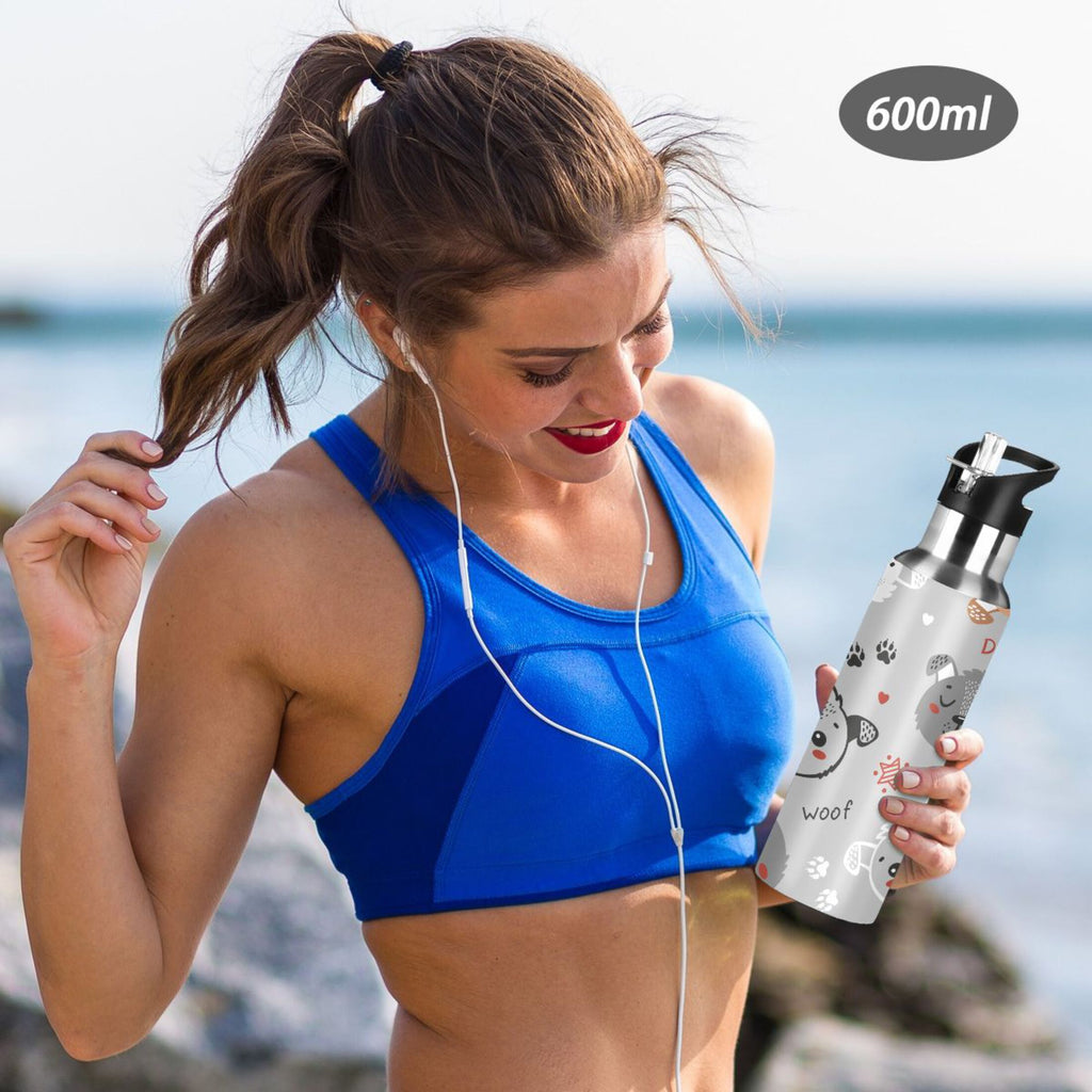 Insulated Stainless Steel Water Bottle with Straw Lid 20 oz R63634