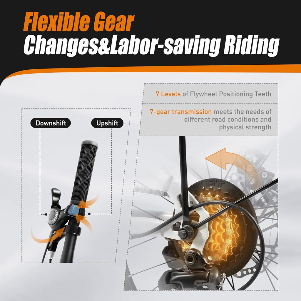 20 Inch High Carbon Steel Folding Bike with 7-Speed Gears V546