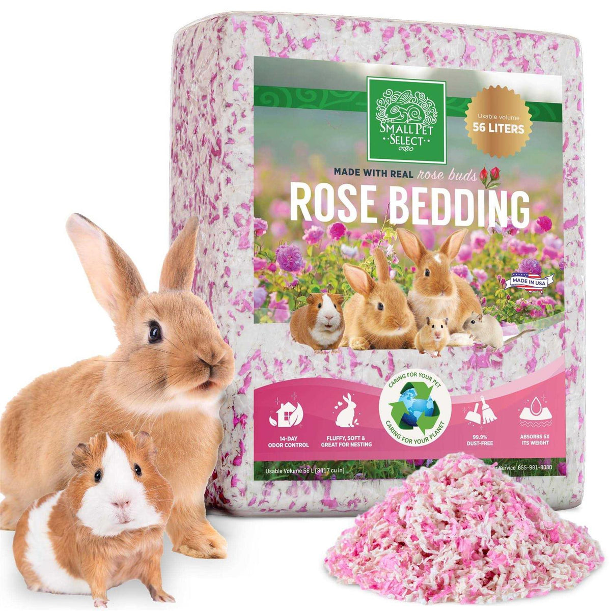 Natural Paper Bedding with Rose Petals X93565