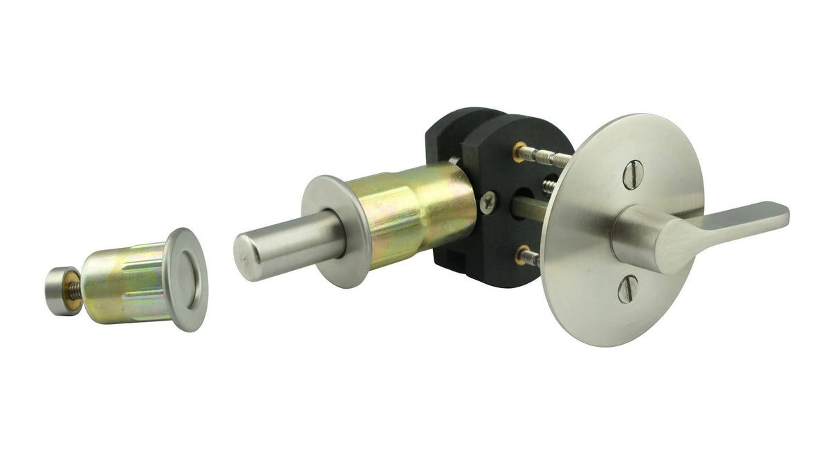 Satin Stainless Steel Finish Sliding Door Lock with Handle P307377