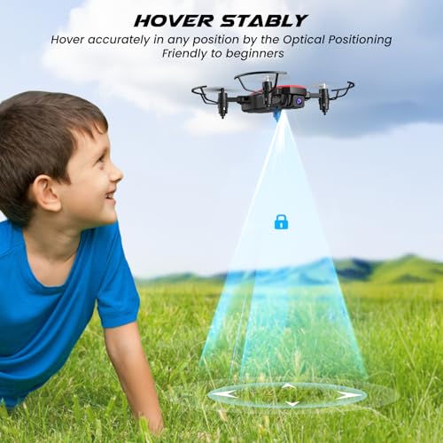 Mini Drone with Camera 720P HD FPV, Foldable RC Quadcopter with 2 Batteries Y724324