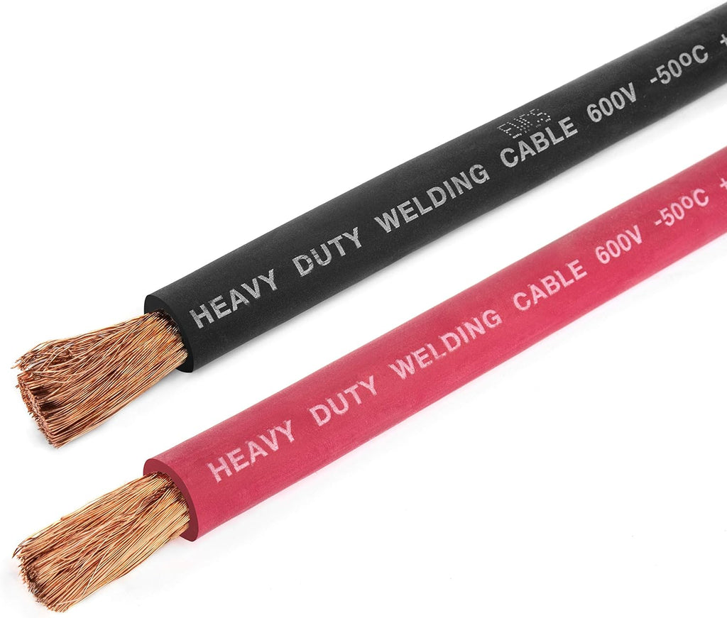 4 Gauge Welding Cable 600 Volt 25 Feet Black Red K372885